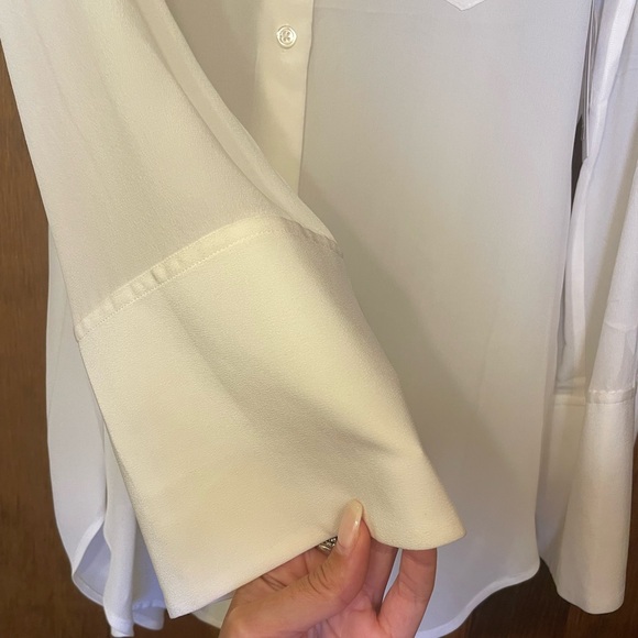 Equipment Femme White Silk Blouse Brand NEW! - Picture 9 of 11